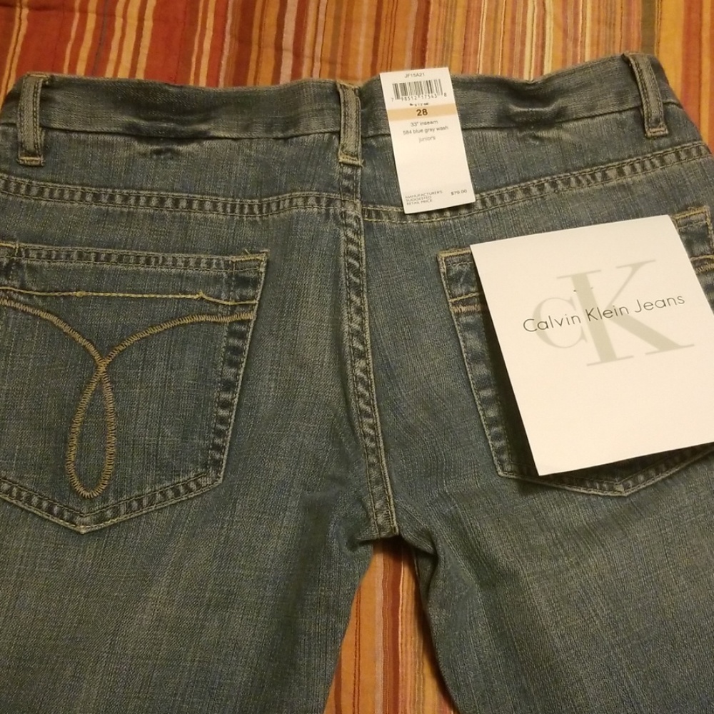 Calvin Klein Lowrise Flare Blue Gray Jeans